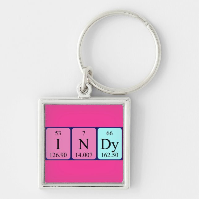 Indy periodic table name keyring (Front)