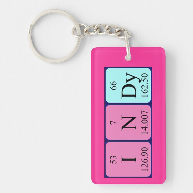 Indy periodic table name keyring (Front)