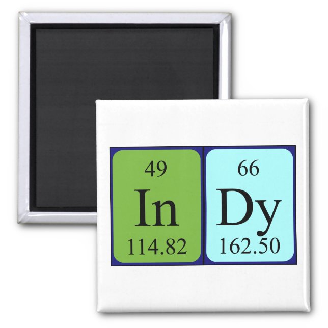 Indy periodic table name magnet (Front)
