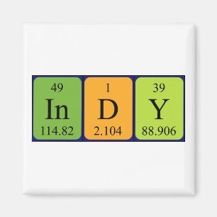 Indy periodic table name magnet