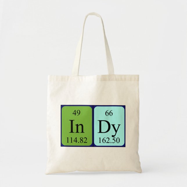 Indy periodic table name tote bag (Front)