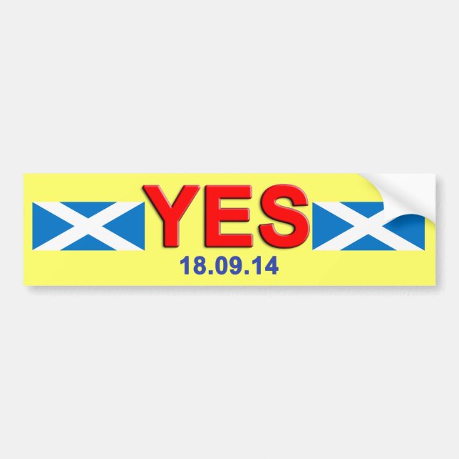 Indy Vote Yes Scotland Bumper Sticker (Front)