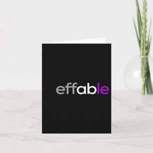 Ineffable. Funny Aual Pride, Lgbtq Ace, Lgbt Auali Card