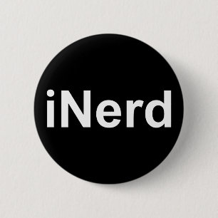 iNerd not iPhone or iPad fun witty humorous Badge