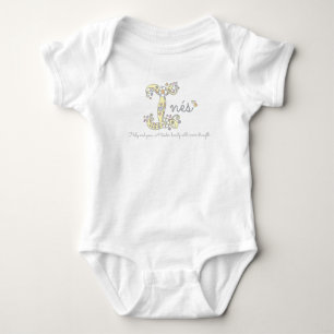 Ines girls I name meaning monogram t-shirt Baby Bodysuit