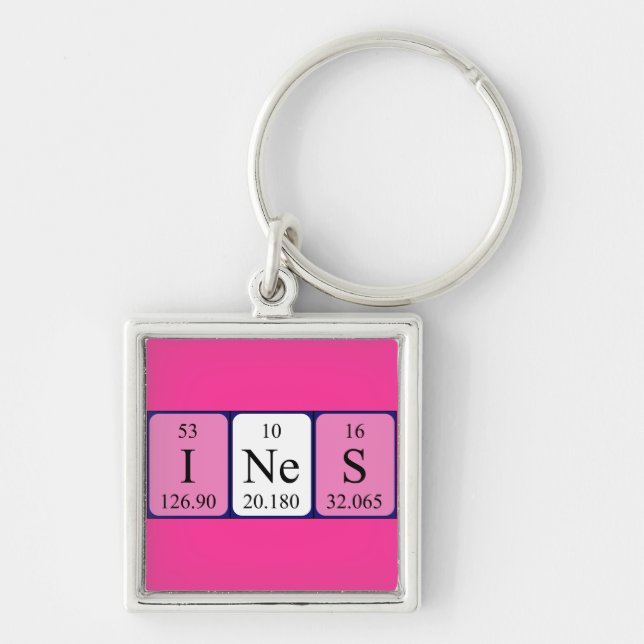 Ines periodic table name keyring (Front)