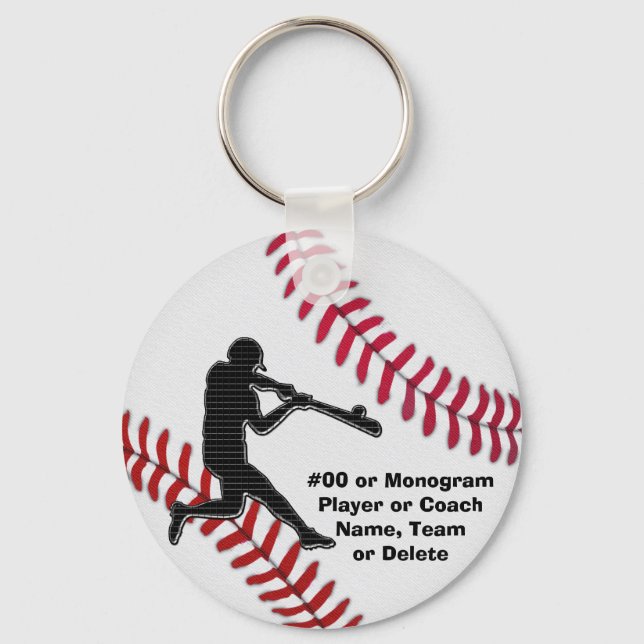 Inexpensive Baseball Team Gift Ideas for Players Key Ring (Front)
