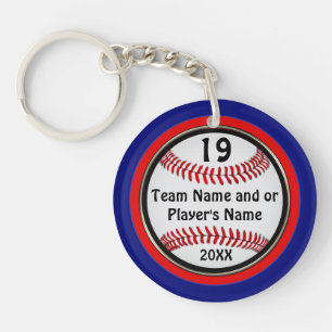 Inexpensive Baseball Team Gifts PERSONALIZED Key Ring