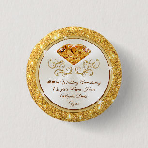 Inexpensive Citrine 13th Anniversary Favours Pins