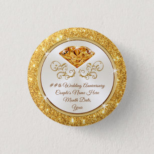 Inexpensive Citrine 13th Anniversary Favours Pins