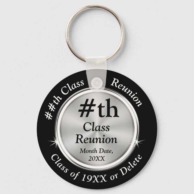 Inexpensive, Class Reunion Party Favours, Any Colo Key Ring (Front)