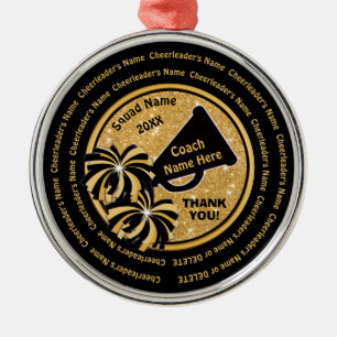 Inexpensive Custom Cheerleading Coach Gift Ideas Metal Tree Decoration