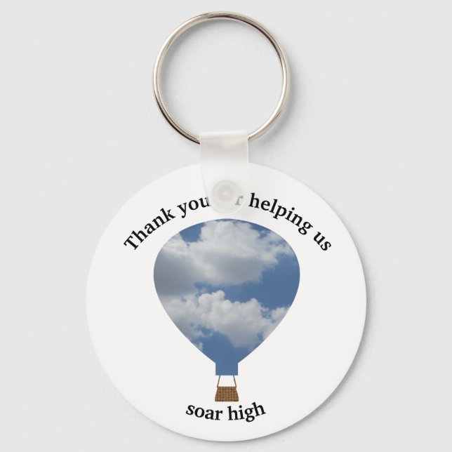 Inexpensive Employee Thank You Recognition Office Key Ring (Front)