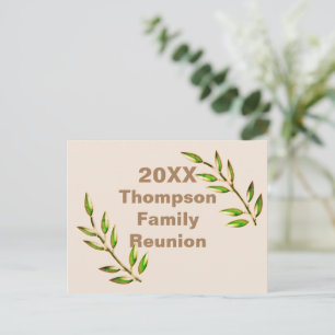 Inexpensive Family Reunion Announcement Invite Postcard