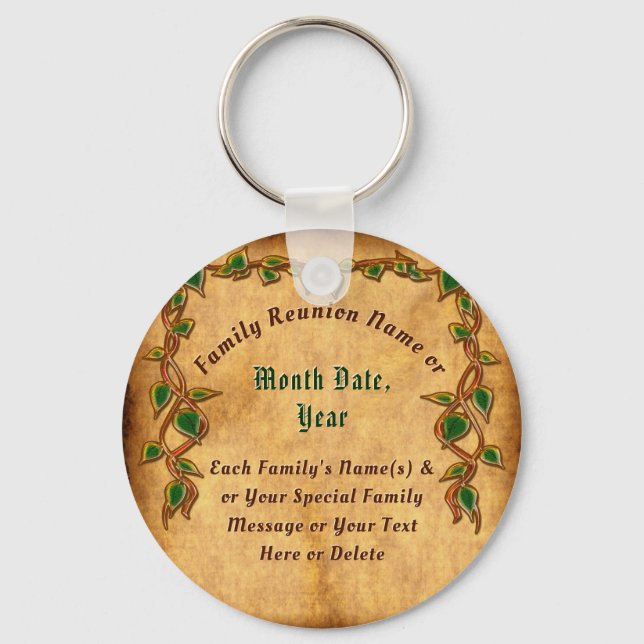 Inexpensive Family Reunion Gifts Under $5 Key Ring (Front)