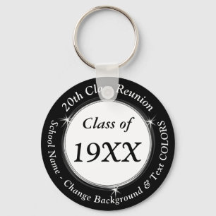 Inexpensive Personalised 20th High School Reunion Key Ring