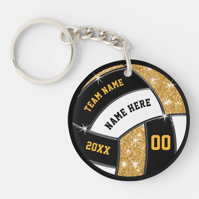 Inexpensive Volleyball Gift Ideas for Senior Night Key Ring (Front)