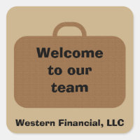 Inexpensive Welcome to Our Team Brown Briefcase