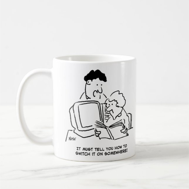 Inexperienced Computer Users Coffee Mug (Left)