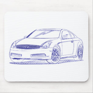 Inf G35 Coupe Sketch Mouse Mat