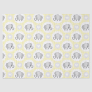 Infant Baby Neutral Yellow Elephant Shower Gift Tissue Paper