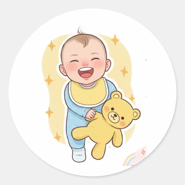 Infant Calcomania Classic Round Sticker (Front)