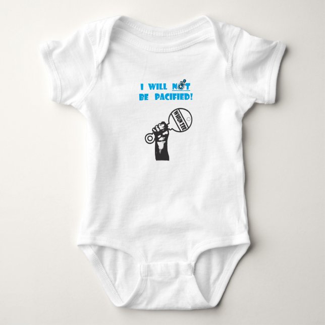 Infant creeper/baby bodysuit - No pacifier! (Front)