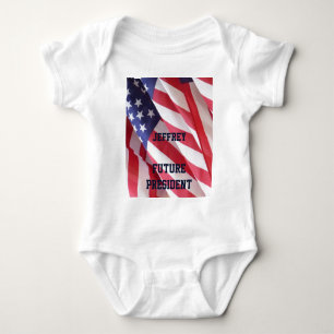 Infant Creeper, Flags, Future President Baby Bodysuit