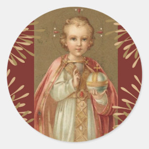 Infant Jesus of Prague Classic Round Sticker