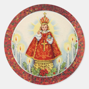 Infant Jesus of Prague Classic Round Sticker