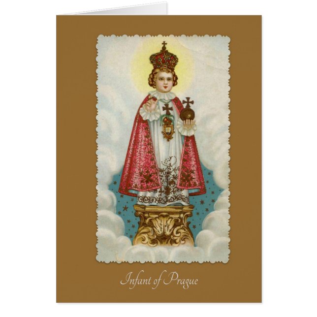 Infant Jesus of Prague Religious Card (Front)
