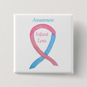 Infant Loss Awareness Ribbon Custom Art Pins