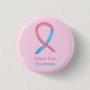 Infant Loss Awareness Ribbon Custom Art Pins