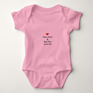 Infant Mum-Mum & Pop-Pop Love Me T-Shirt Baby Bodysuit
