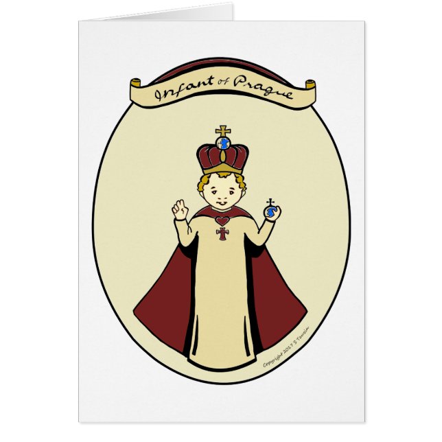 Infant of Prague Novena Greeting Card (Front)
