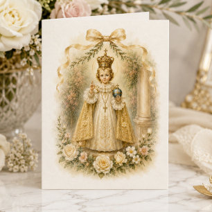 Infant of Prague Traditional Catholic Wedding  Card