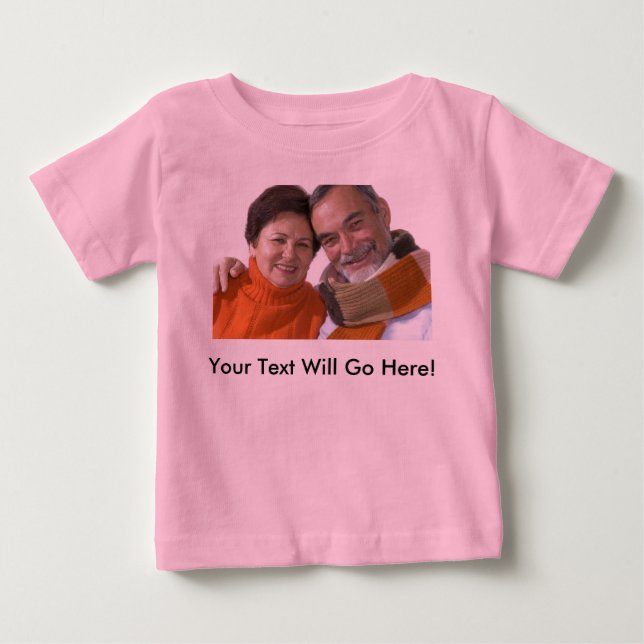 Infant Shirt With Custom Photo and Text (Front)