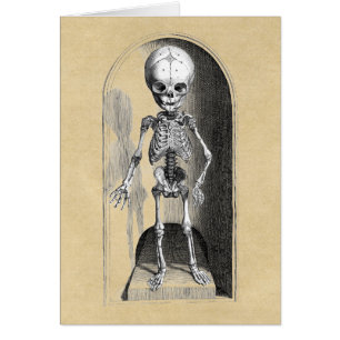 Infant Skeleton Front / Back Halloween Card