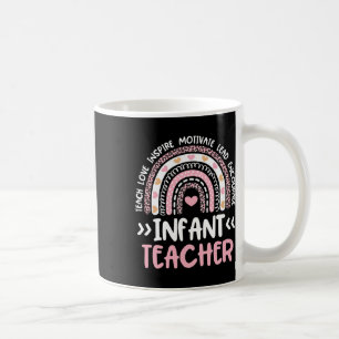 Infant Teacher Cute Tie Dye Rainbow Heart Daycare  Coffee Mug