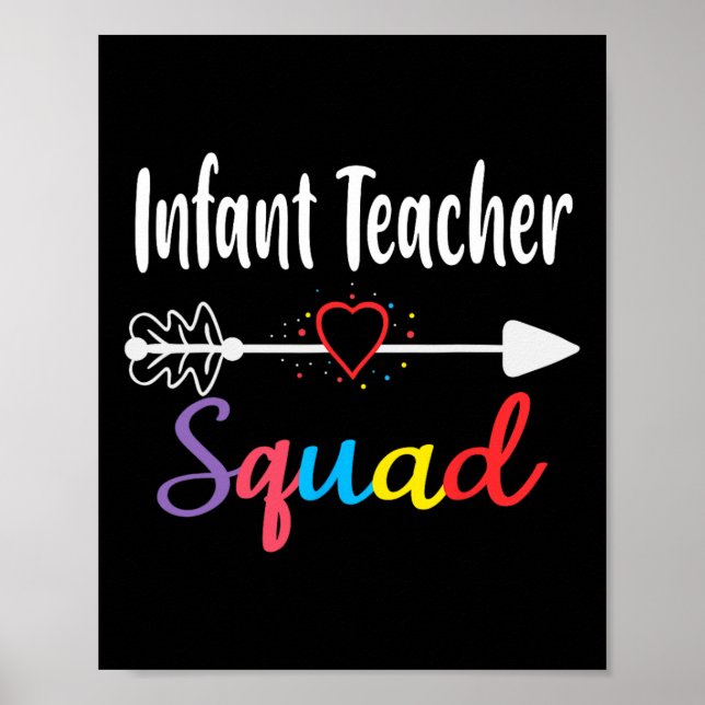 Infant Teacher Squad Fun Back To School Teacher su Poster (Front)