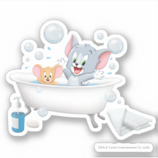 Infant Tom and Jerry Taking a Bath