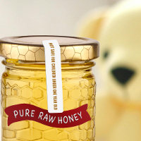 Infant Warning Honey Jar Lid Security Label 