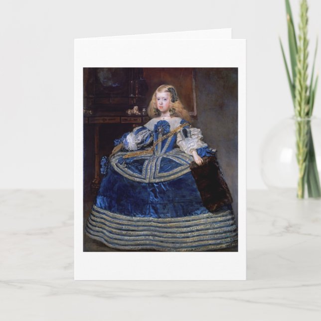 Infanta Margarita Teresa Blue Dress, Velazquez Card (Front)