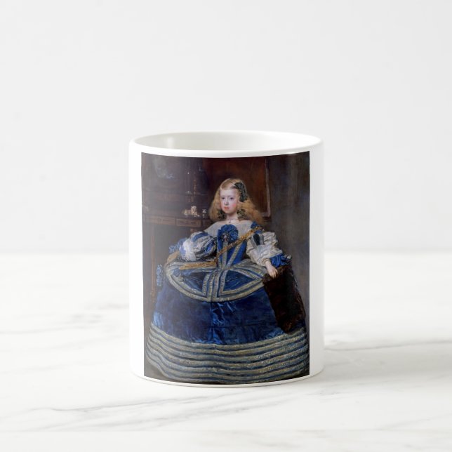 Infanta Margarita Teresa Blue Dress, Velazquez Coffee Mug (Center)
