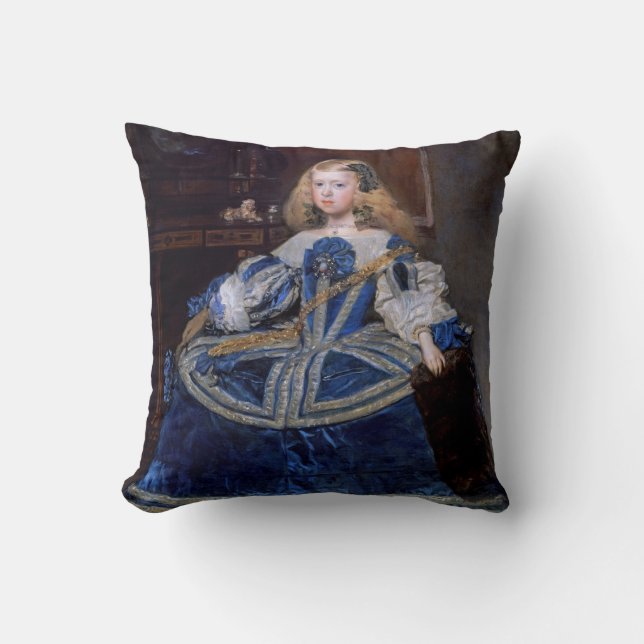 Infanta Margarita Teresa Blue Dress, Velazquez Cushion (Front)
