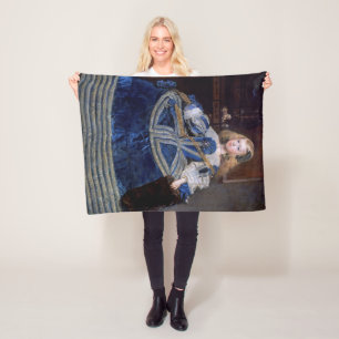Infanta Margarita Teresa Blue Dress, Velazquez Fleece Blanket