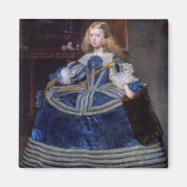 Infanta Margarita Teresa Blue Dress, Velazquez Magnet (Front)