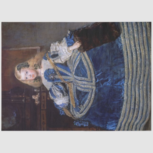 Infanta Margarita Teresa Blue Dress, Velazquez Tissue Paper (Front)