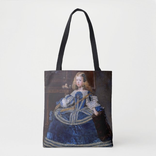 Infanta Margarita Teresa Blue Dress, Velazquez Tote Bag (Front)
