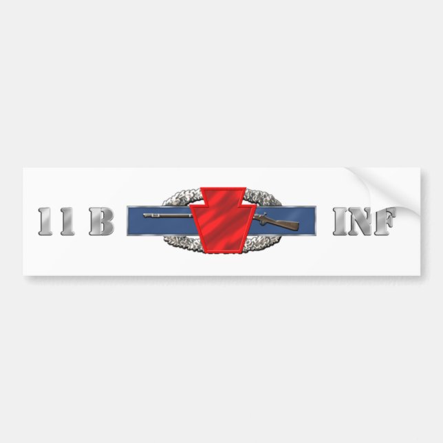 INFANTRY 11B 28th Infantry Division Bumper Sticker (Front)